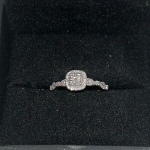 ZALES .5 Carat Size 7 Ring Sterling Silver Cubic Zarconia